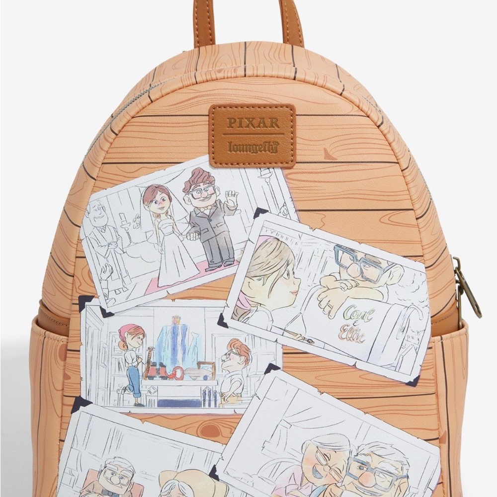 Loungefly Pixar Up Themed Backpack - Tan and Multicolor